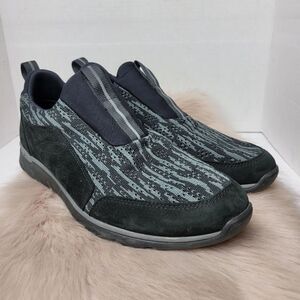 Johnston & Murphy Black Fabric Slip Ons 253215 Mens Shoes Size 11